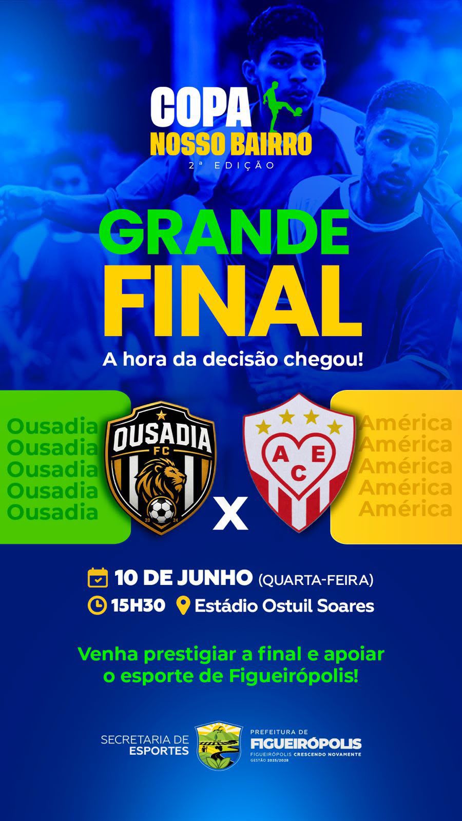 Figueirópolis vive clima de decisão com duas grandes finais do futebol municipal nesta quarta-feira (10)